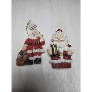 2 Marathon Ornaments - Santa from 2001, 2002